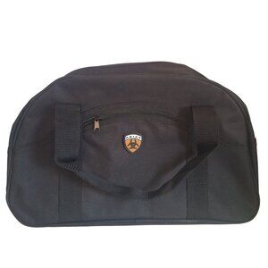 Ariat Black Polyester Duffle Bag With Zippered Pocket & Double Handles  16x10x6"